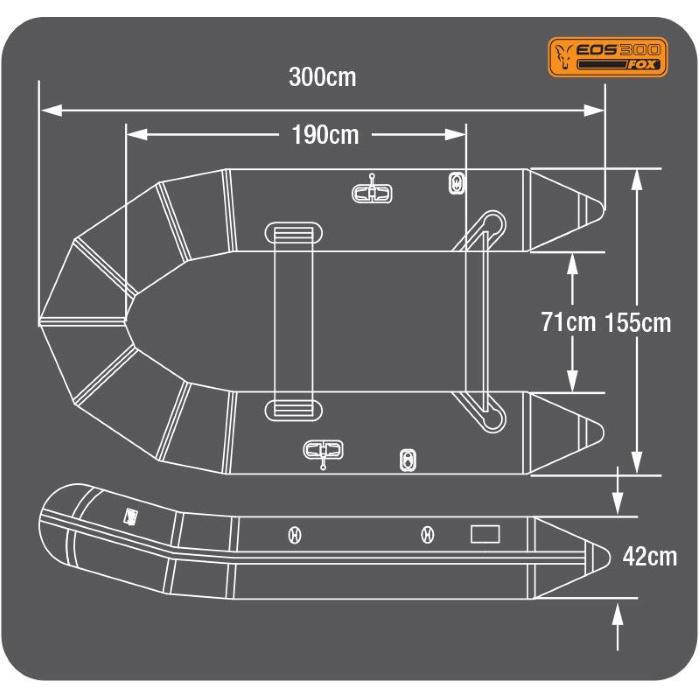 Fox  3.0m inflatable Boat - Slat Floor