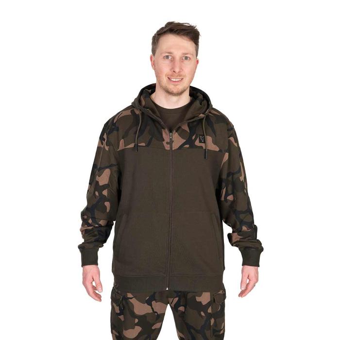 Fox Abbigliamento LW Khaki / Camo Split Zip Hoody 3XL