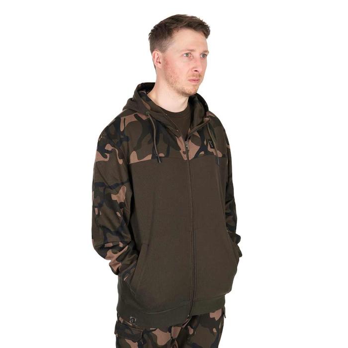 Fox Abbigliamento LW Khaki / Camo Split Zip Hoody 3XL