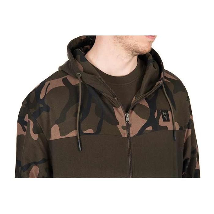 Fox Abbigliamento LW Khaki / Camo Split Zip Hoody 3XL