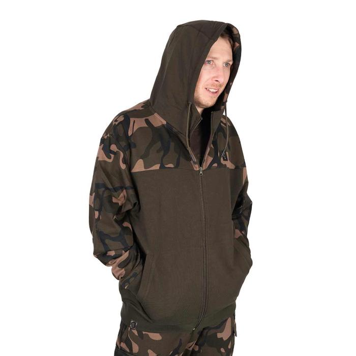 Fox Abbigliamento LW Khaki / Camo Split Zip Hoody 3XL