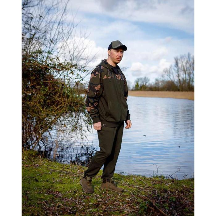 Fox Abbigliamento LW Khaki / Camo Split Zip Hoody 3XL