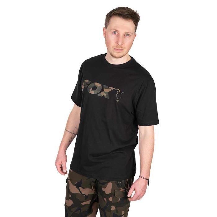 Fox Abbigliamento Black / Camo Logo T 3XL