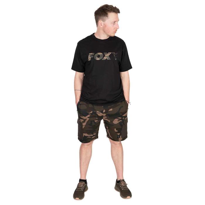 Fox Abbigliamento Black / Camo Logo T 3XL