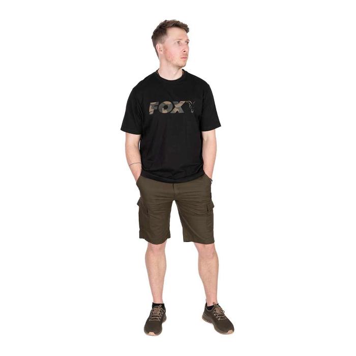 Fox Abbigliamento Black / Camo Logo T 3XL