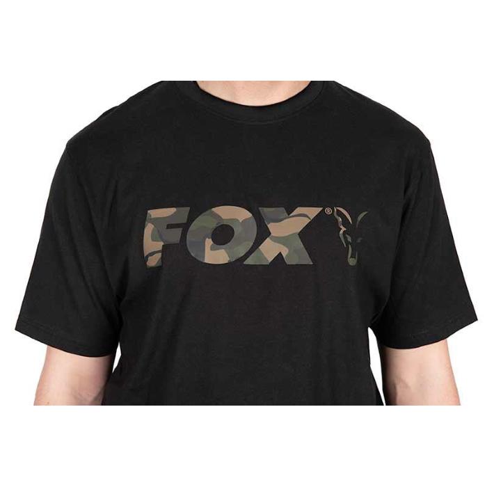 Fox Abbigliamento Black / Camo Logo T 3XL
