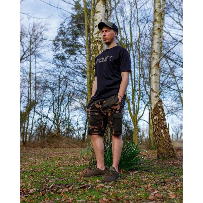 Fox Abbigliamento Black / Camo Logo T 3XL