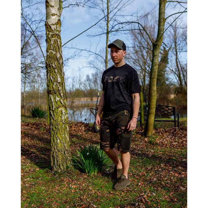 Fox Abbigliamento Black / Camo Logo T 3XL