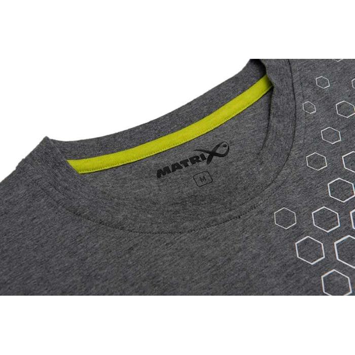 Matrix Abbigliamento Matrix Hex Print T-Shirt Grey