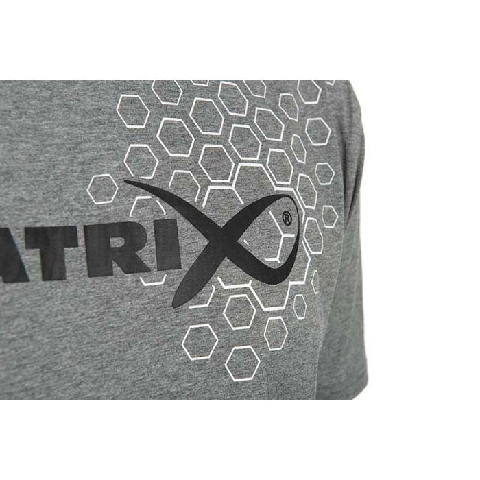 Matrix Abbigliamento Matrix Hex Print T-Shirt Grey