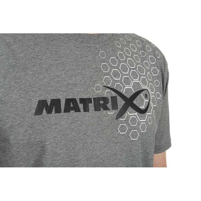 Matrix Abbigliamento Matrix Hex Print T-Shirt Grey