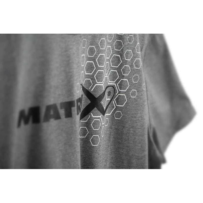 Matrix Abbigliamento Matrix Hex Print T-Shirt Grey