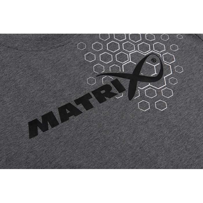 Matrix Abbigliamento Matrix Hex Print T-Shirt Grey