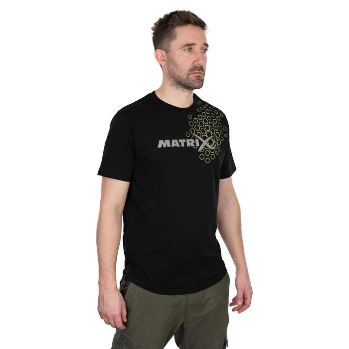Matrix Abbigliamento Matrix Hex Print T-Shirt Black - XXXL