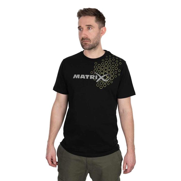 Matrix Abbigliamento Matrix Hex Print T-Shirt Black - XXXL