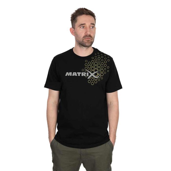 Matrix Abbigliamento Matrix Hex Print T-Shirt Black - XXXL