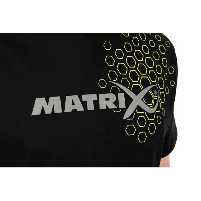Matrix Abbigliamento Matrix Hex Print T-Shirt Black - XXXL