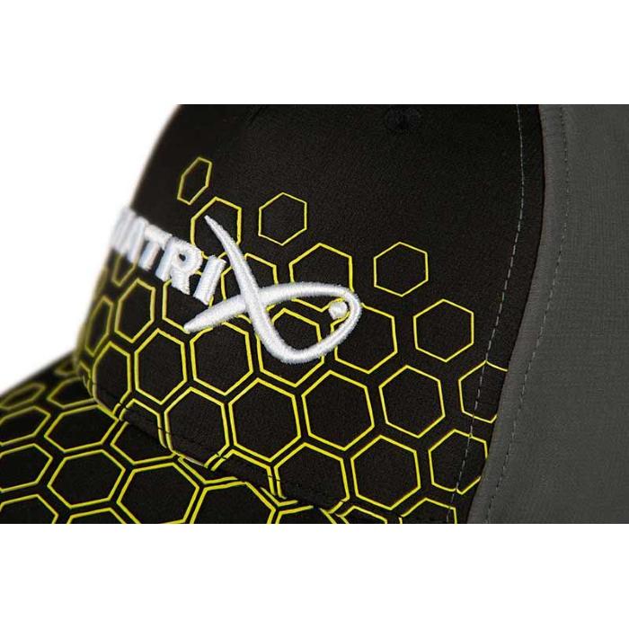Matrix Abbigliamento Matrix Hex Print Baseball Cap  - Black