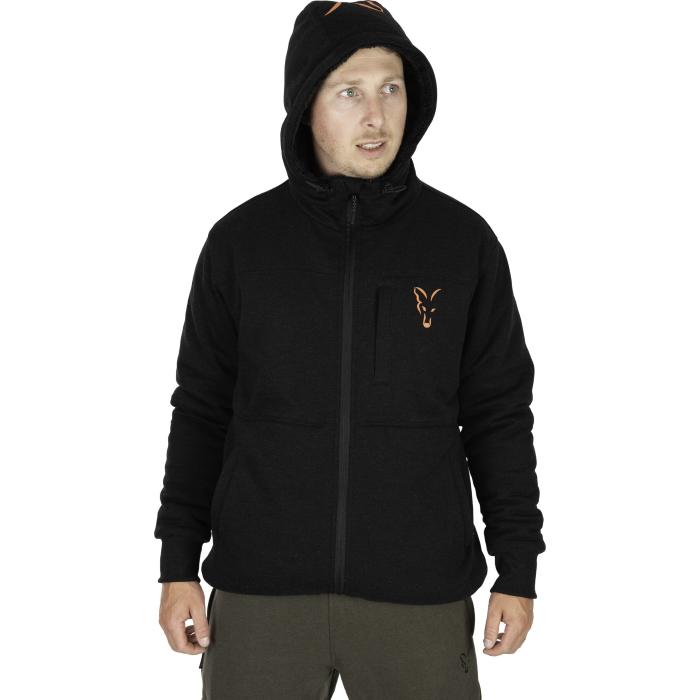Fox Collection Sherpa Hoody Black/Orange L