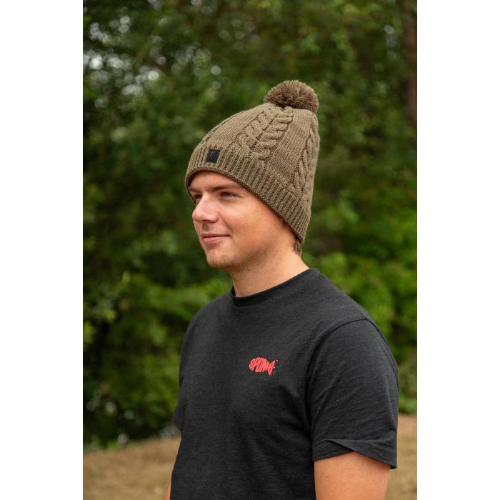 Fox Khaki Knitted Bobble
