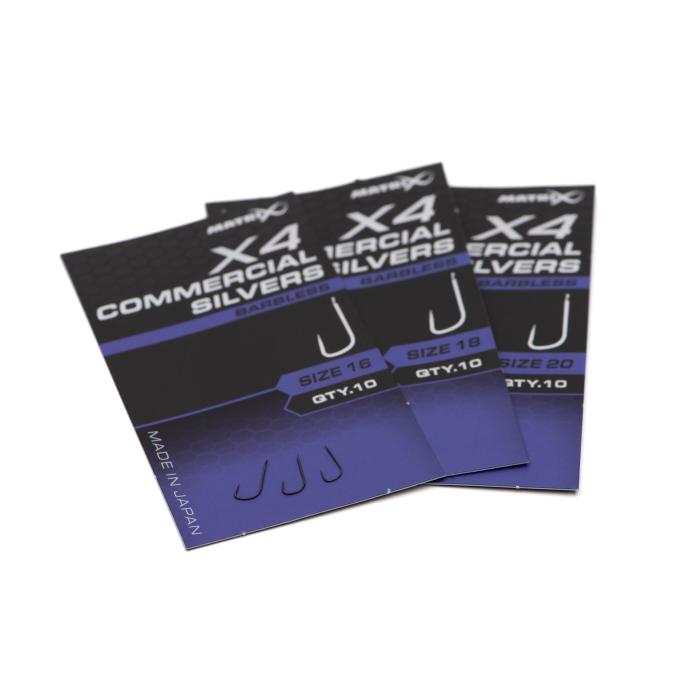 Fox X4 Commercial Silvers Size 20 Barbless
