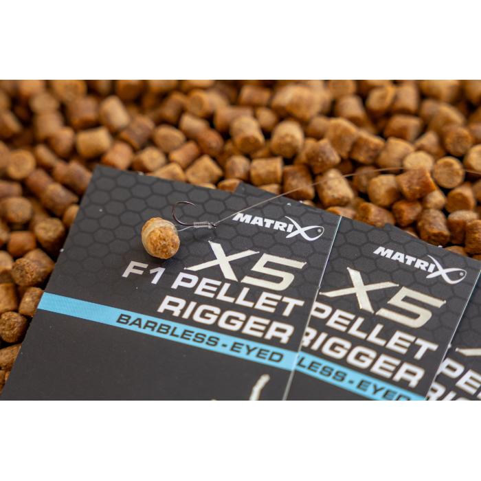 Fox X5 F1 Pellet Rigger Size 18 Barbless - Eyed