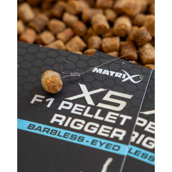 Fox X5 F1 Pellet Rigger Size 18 Barbless - Eyed