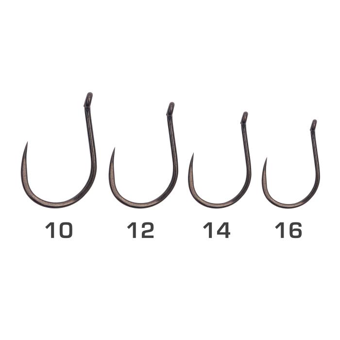 Fox X9 Carp Wide Gape Size 14 Barbless - Eyed