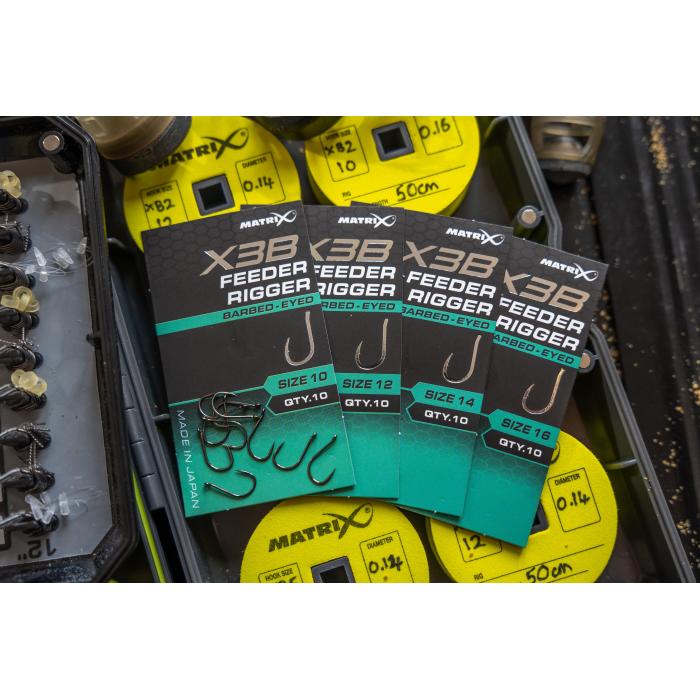 Fox X3B Feeder Rigger Size 14 Barbed - Eyed