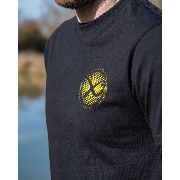 Fox Large Fade Logo T-Shirt - Black/Lime S