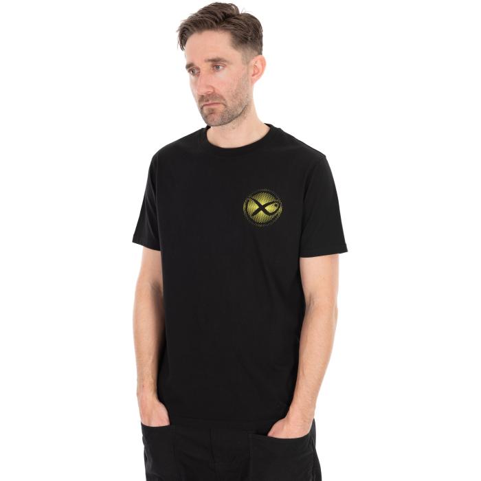 Fox Large Fade Logo T-Shirt - Black/Lime S