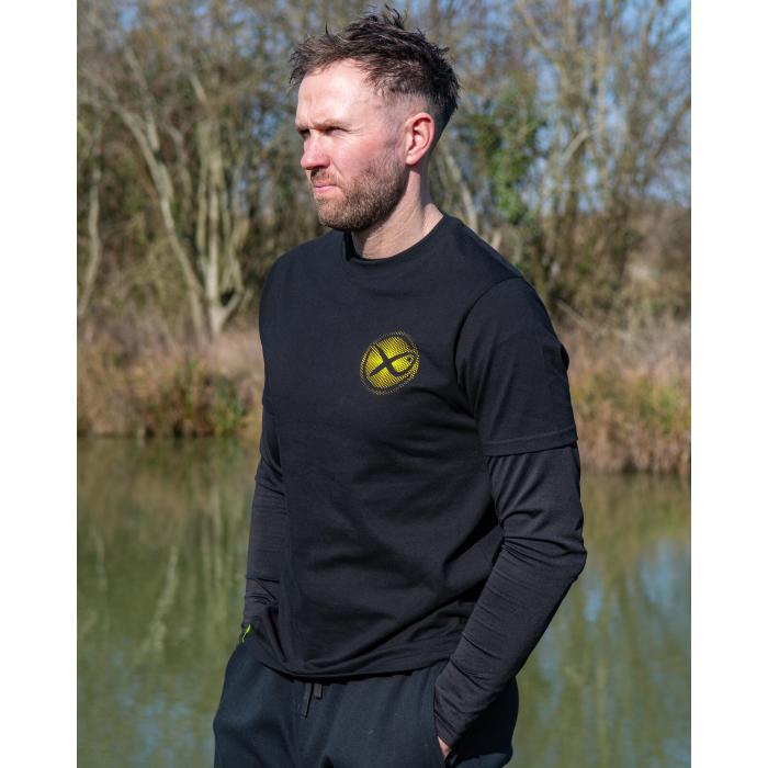 Fox Large Fade Logo T-Shirt - Black/Lime S