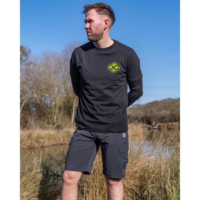 Fox Large Fade Logo T-Shirt - Black/Lime S