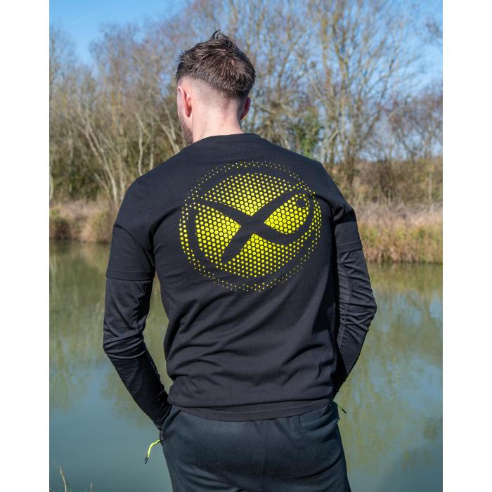 Fox Large Fade Logo T-Shirt - Black/Lime S