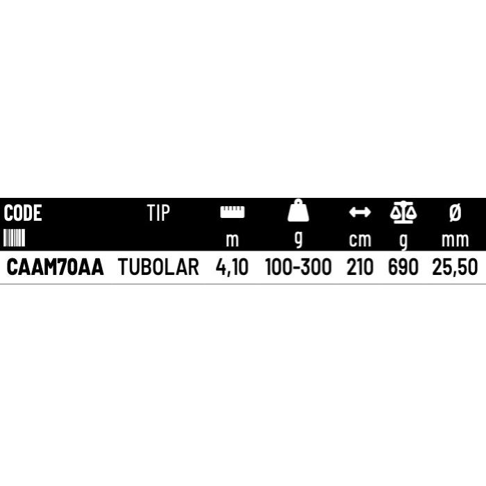 Colmic Surf Casting 2 sect. <br>AMTEA SURF 4,10mt (100-300gr) - Tubular Tip