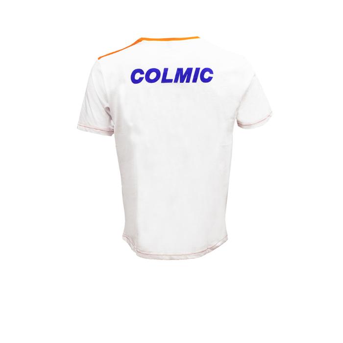 Colmic T-SHIRT: WHITE/ORANGE