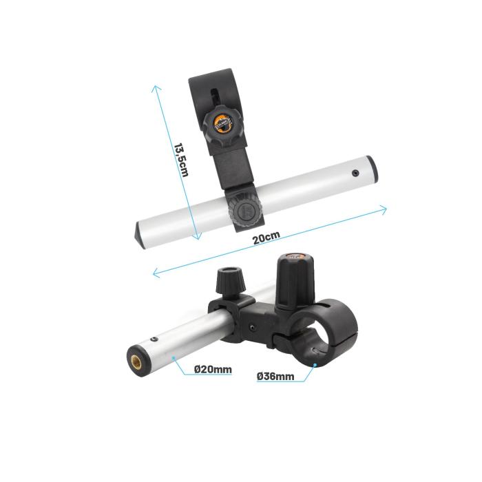 Colmic Rulli e Portacanne LUXOR BUTT REST + 20cm BAR (D.36mm)