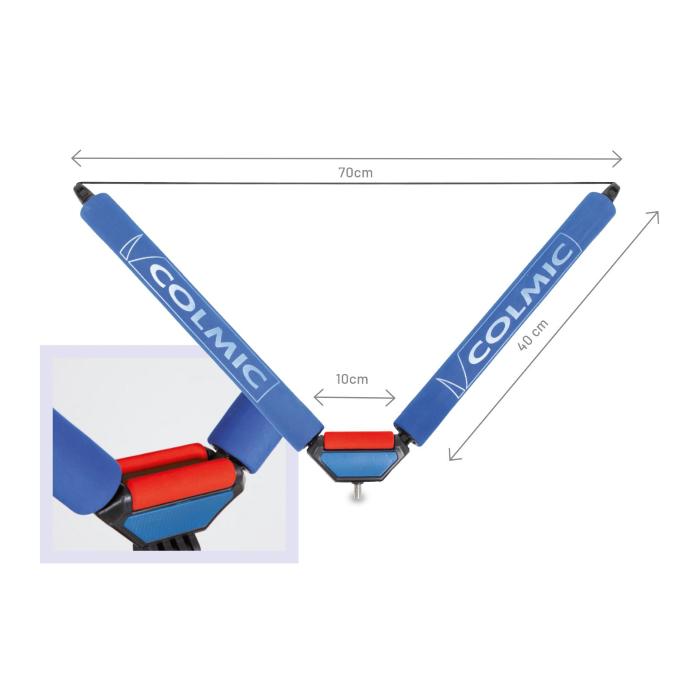 Colmic Rulli e Portacanne ROLLER "V" 40Cm: RED SMALL ROLLERS